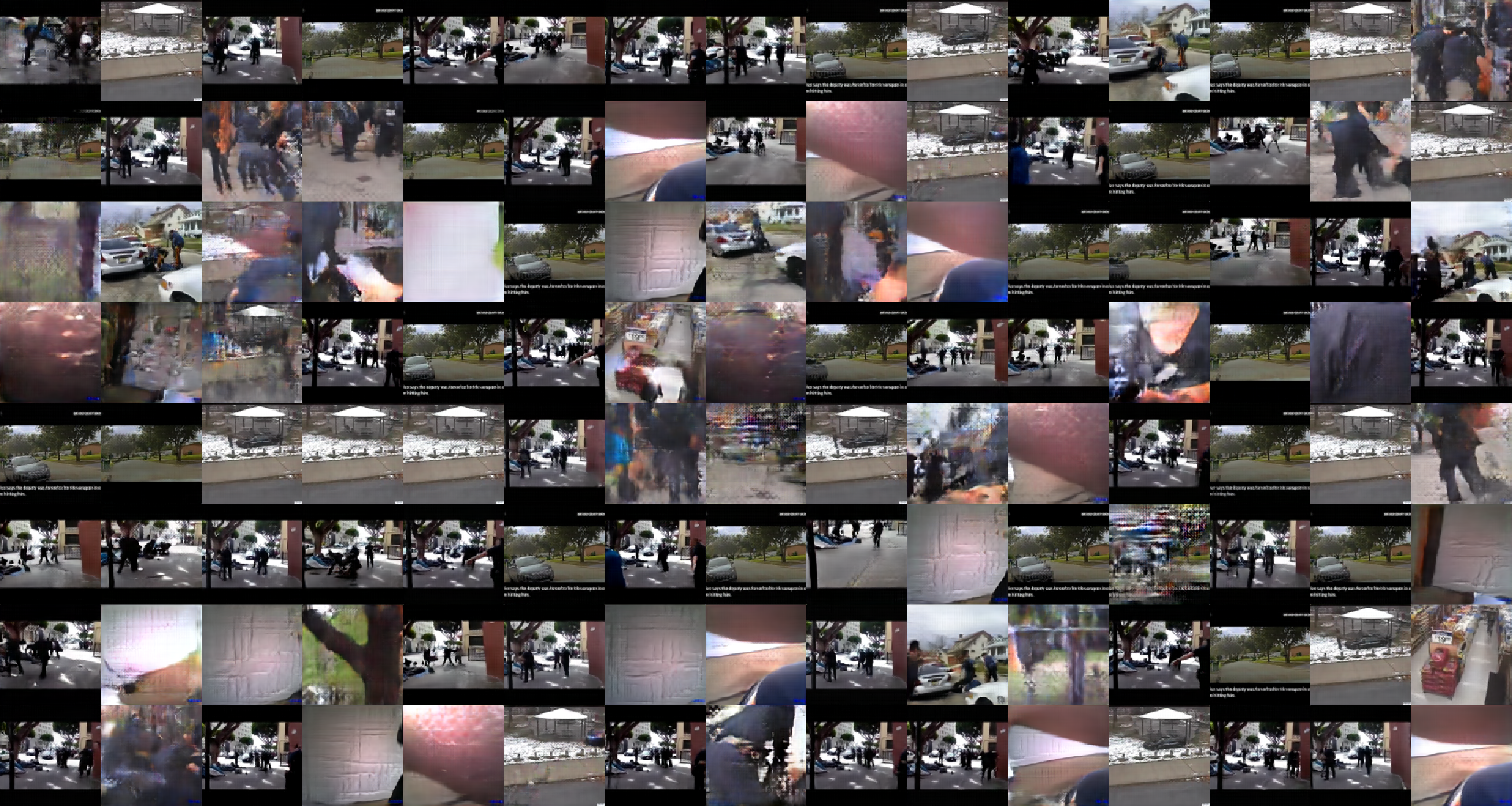 an image grid of DCGAN results trained on the images collected by the team.